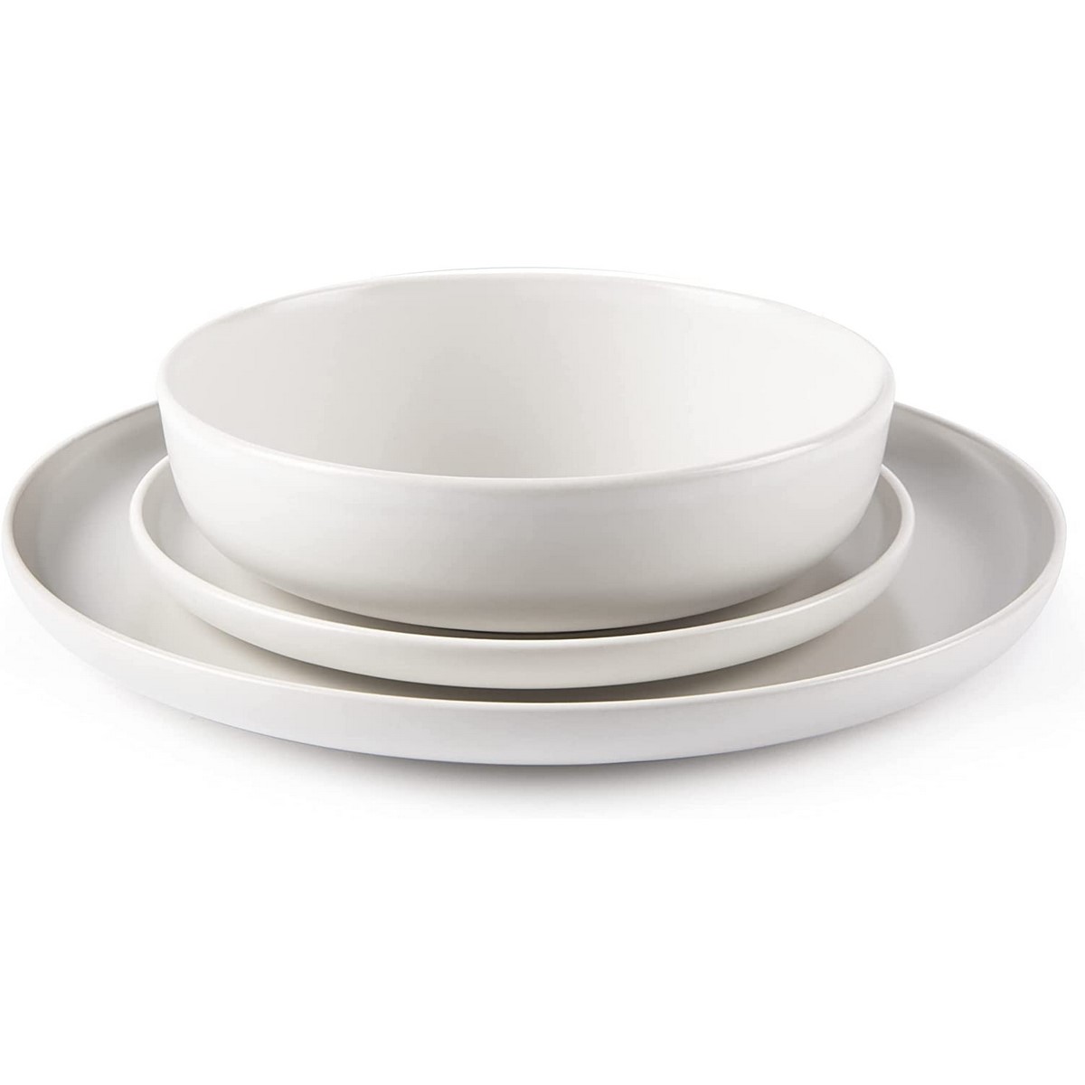 Acquista online Excelsa Service 18 white Nordic table plates with round effect Excelsa